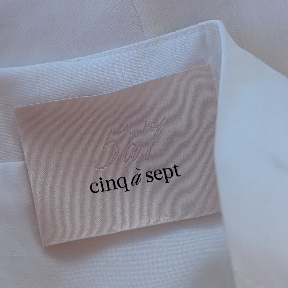 Cinq‎ A Sept Kacy Ruffle Wrap Dress Puff Sleeve Est Sz 4 White - Picture 5 of 13